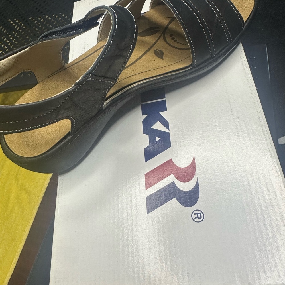 250. NEW SUZE 6-6.5 Romika Black Sandals with Wide Straps and Flat Sole - Picture 4 of 5